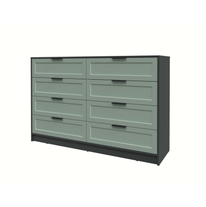Kомод Тренд КТ-К157 (Антрацит ЛДСП/ Мята ЛМДФ) Ш1565 В1020 Г451